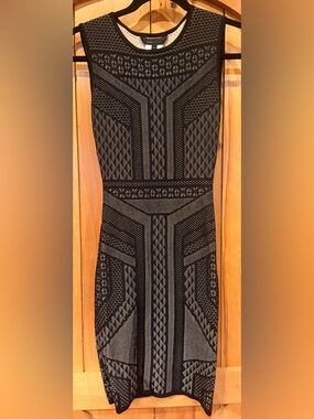 BCBGMaxAzria Geometric Knit Midi Dress
